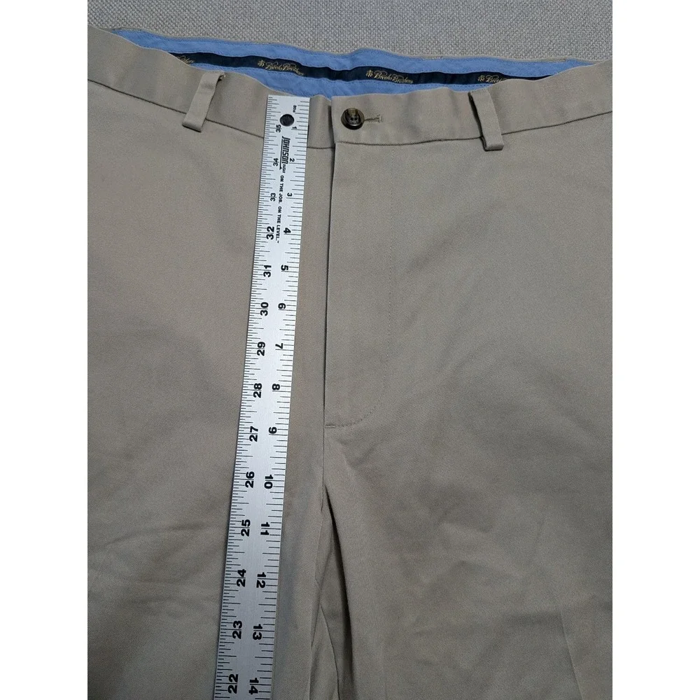 Brooks Brothers Pants Men's 35x30 Khaki Advantage Hudson Chino Flat Front Cotton